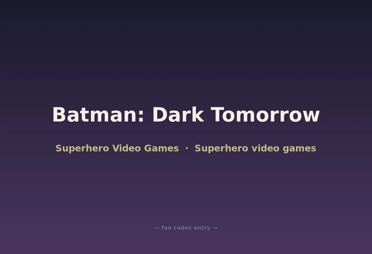 Batman: Dark Tomorrow