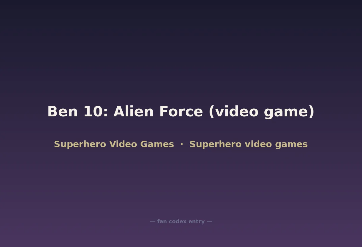 Ben 10: Alien Force (video game)
