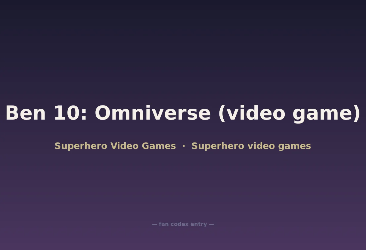 Ben 10: Omniverse (video game)